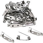 100X 20/32mm Brooch Backs Safety Bar Pins Craft Catch Badge Fasteners Jewellery