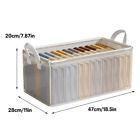 4pcs Transparent Clothes Storage Box Thickened Pants Basket Wardrobe Organizer