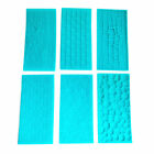 6/12Pcs Cake Mold Fondant Baking Tree Bark Brick Wall Bakeware Decor Mould Set