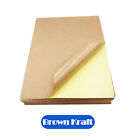 100X A4 Self Adhesive Brown Kraft Sticker Paper Sheet Label Laser Inkjet Printer