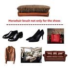 4PCS Horsehair Shoe Brush Wood Handle Leather Boots Daubers Applicators Cleaning