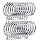 100 Sets Curtain Rings Hooks Window Multipurpose Metal Hooks Clips Ring Hanging