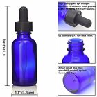 5-30PCS Blue Glass Liquid Dropper Reagent Eye Pipette Essential Oils Bottle AUS