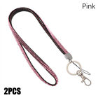 2X Rhinestone Lanyard Neck ID Card Holder Key Case Name Badge Wallet ID card New