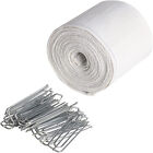 6M Multifunction Curtain Heading Pleat Tape for Home Sewing Curtain +15 x Hooks