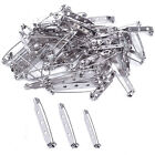 100X 20/32mm Brooch Backs Safety Bar Pins Craft Catch Badge Fasteners Jewellery