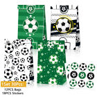Fashion Football Sport Gift Bags Green Kraft Paper Sticker Set Party Favor Bags