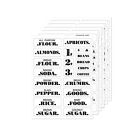 132PCS Waterproof Pantry Labels Stickers for Kitchen Food Storage Containers Set