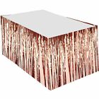 274cm x 74cm Metallic Foil Table Tutu Skirt Tinsel Fringe Party Wedding Birthday