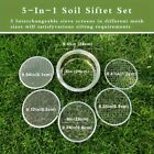 6PCS Soil Sieve Set Detachable Dirt Sifter Set With Shovel Meshes Riddle Sieve