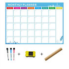 Monthly/Weekly Planner Fridge Calendar Magnetic Board with 3 markers + an Eraser