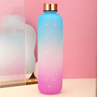 1L Water Bottle Drink Flask With Time Markings BPA Free Sport Gym Motivational