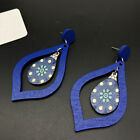 Vintage Wooden Drop Earrings Long Style Boho Chic Jewelry for Women Gift Idea