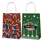 24X Rugby Themed Kraft Paper Tote Bags Durable 150g Kraft Paper for Sports Fans