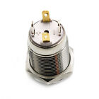 4PCS 12V 12mm Car Boat Push Button Metal Latching Switch LED Light Waterproof