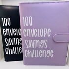 2PCS 100 Envelope Challenge Binder Budget Binder Savings Challenge Planner Book