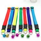 5PCS Dog Kitten Puppy Collar Adjustable Harness Pet Cat Neck Strap with Bell AUS