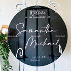 60cm Black Round Acrylic Board Wedding Welcome Sign Circle Baby Shower Engagemen