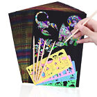 Scratch Paper Creative Art Rainbow Painting DIY Sketch bamboo pen kids Crafts