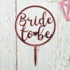 Bride To Be Cake Topper – Rose Gold Mirror Acrylic Circle