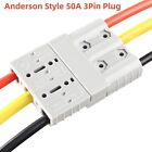 1/2/4/6/10X Anderson Style 50A 3Pin 3Pole Plug for DCDC Charger & DCDC Wiring AU