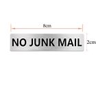 No Junk Mail Door Sign Engraved Plaque Letterbox Sign Self Adhesive Tape
