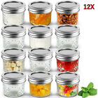 12 PCS Glass Jars with Lid Small Food Candy Storage Mason Jam Bottle Containe