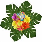 24Pcs Tropical Hawaiian Artificial Palm Monstera Leaves Party Fake Luau Decor AU