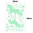 Glow In The Dark Rainbow Moon Stars Unicorn Wall Sticker Kids Room Fun Decor