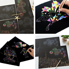 70 PCS Scratch Paper Art Rainbow Magic Scratch Off Art Crafts Set Supply Drawing