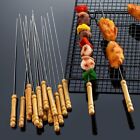 120PCS BBQ Metal Skewers Stainless Steel Flat Needle Barbecue Tools Kebab Stick