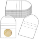 20pcs Single Pocket Coin Sleeves Holders Clear Coin Protector Sleeves Badge Bag