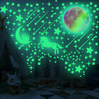 Glow In The Dark Rainbow Moon Stars Unicorn Wall Sticker Kids Room Fun Decor