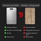 304 Steel Cutting Board Double-Sided Chopping Boards for Kitchen Camping 34x23cm