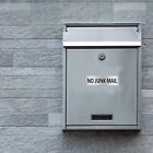 No Junk Mail Door Sign Engraved Plaque Letterbox Sign Self Adhesive Tape