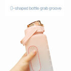 2L Sports Water Bottle Large Capacity Straw Time Motivational Cup Fitness Jugs