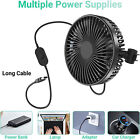12V Car Fan Portable USB Vehicle Truck 360° Rotatable Auto Cooling Cooler Fan