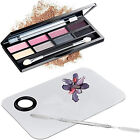 2pcs Stainless Steel Mixing Palette with Spatula Professional Cosmetic Makeup AU