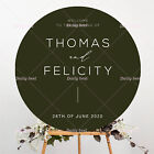 60cm Black Round Acrylic Board Wedding Welcome Sign Circle Baby Shower Engagemen