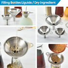 6x Stainless Steel Funnel Oil Liquid Funnel Metal Funnel With Detachable Filter