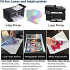 10 pcs A4 Holographic Glossy Self Adhesive Sticker Paper Label Inkjet Printer AU