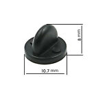 100PCS Black PVC Rubber Pin Backs Lapel Backing ButterflyTie Tack Holder Clasp