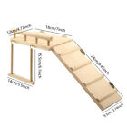 Bird Swing Toy Wooden Parrot Perch Stand Playstand Beads Cage Playground