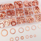 280PCS 12 Sizes Solid Copper Washers Sump Plug Seal Set Assorted Kit with Box AU
