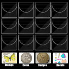 20pcs Single Pocket Coin Sleeves Holders Clear Coin Protector Sleeves Badge Bag