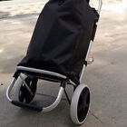 Foldable Aluminum Grocery Shopping Cart with Wheels Portable Basket Luggage Bag