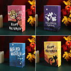 25pcs Halloween Kraft Paper Treat Bags Creative Candy Flat Pockets for Party