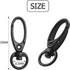 20PCS 35mm Black Lobster Clasp Swivel Trigger Clip Keychain Snap Hook Key Rings