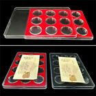 12 Holes Coin Collection Box Protective Display Case Storage Organizer Holder AU