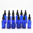5-30PCS Blue Glass Liquid Dropper Reagent Eye Pipette Essential Oils Bottle AUS